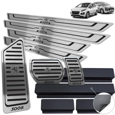 Imagem de Pedaleira Soleira Descanso Peugeot 3008 2011/2016 Preto