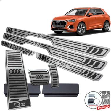 Imagem de Pedaleira + Soleira + Descanso Preto Audi Q3 2020 2021