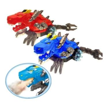 Imagem de Robô Dinossauro Dragão Solta Fumaça C/ Luzes Som E Movimento - toys