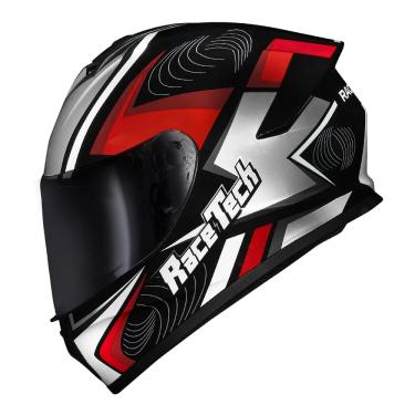 Imagem de Capacete Race Tech Hit Draw Cinza e Vermelho