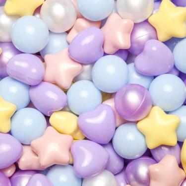 Imagem de Ball Pit Balls GOGOSO 50 unidades Colorful Star Heart 5,5 cm