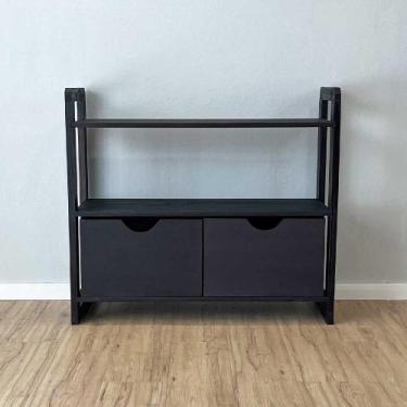 Imagem de Aparador de Madeira Pinus Linea de 3 Prateleiras Ample com 2 Gavetas P