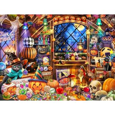 Imagem de Vermont Christmas Company Colecionáveis de Halloween 550 peças grandes peças totalmente interligadas e moldadas aleatoriamente, 61 cm x 45 cm
