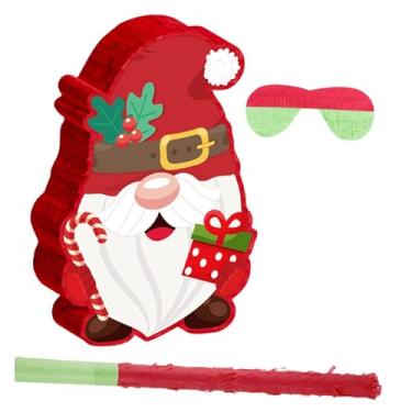 Imagem de UGPLM Acessório de pinhata de Papai Noel para festa de Natal, suprimentos decorativos, máscara para os olhos, presentes, atividade para festa infantil para