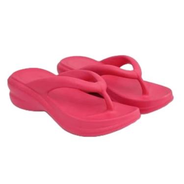 Imagem de Chinelo Sandália Plataforma Nuvem Ortopédica Feminina Cor Café | Super Leve, Macia e Confortável para Caminhada e Uso Diário Tamanho 37/38 (Pink, BR, Adulto, Faixa Numérico, M, 37, 38)