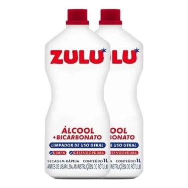 Imagem de Alcool +bicarbonato 1l Limpador Secagem Rapida Zulu Kit 2un