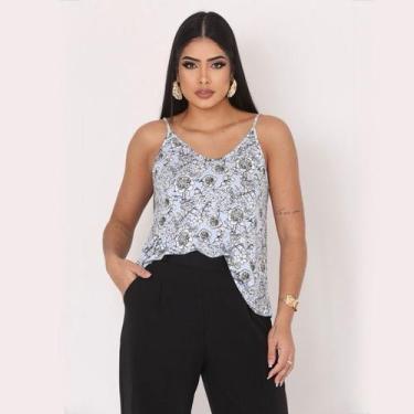 Imagem de Blusa Feminina Regata Alcinha Estampadas Casual e Elegante - Marlui Mo