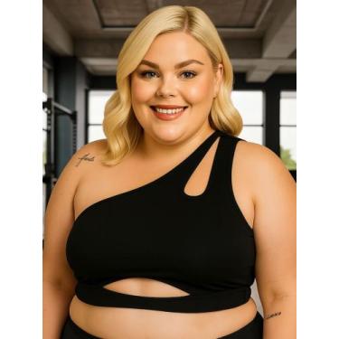 Imagem de Top Fitness Plus Size com Decote para Academia Cropped - c6 LUNA - MAJ