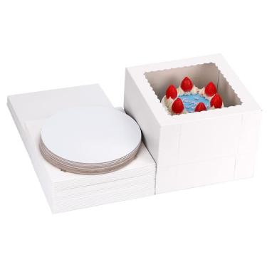 Imagem de Caixas de bolo Moretoes 15 conjuntos 25x25x20cm com tábuas de bolo bra