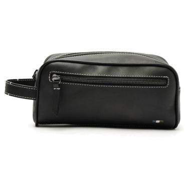 Imagem de Necessaire Bolsa Masculina Reserva Parma Couro Preta-Masculino