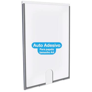 Imagem de Porta Aviso A4 Acrimet, Quadro Multiuso com Adesivo Removível, Poliestireno, Uso Retrato ou Paisagem, Ref. 865