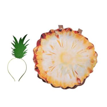 Imagem de simhoa Fantasia de frutas fatiadas, comida criativa, fantasia de Halloween para apresentação de carnaval, Abacaxi Adulto