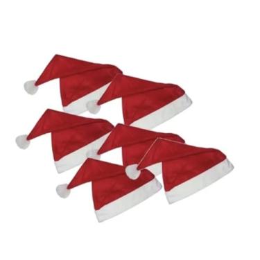 Imagem de Kit 10 Gorro de Natal Touca Papai Noel Tradicional Vermelho