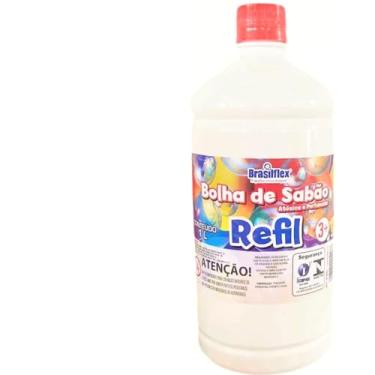 Imagem de Refil Líquido 1Litro para Máquina de Bolha de Sabão Arminha Atóxico, Perfumado, Seguro para Crianças, Diversão em Festas, Eventos ao Ar Livre