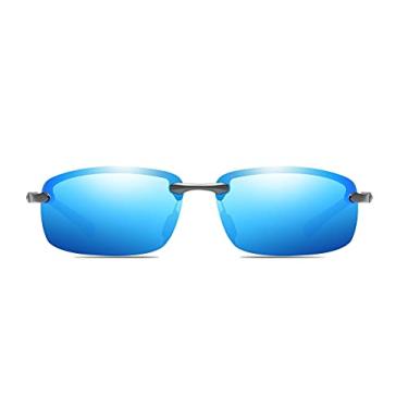 Imagem de Efashion Óculos de sol aviador clássicos, lentes polarizadas de liga de Al-Mg, 100% bloqueio UV, Cinza, Medium