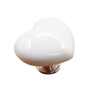 Imagem de Empurrador de botão de tanque de vaso sanitário em forma de coração, substituição de ferramenta de pressão de botão de vaso sanitário | Alça levantadora de tampa de vaso sanitário | Puxador de gaveta