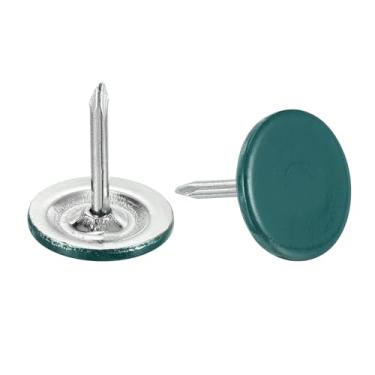 Imagem de 40 pçs tachinhas de estofamento, 11 mm x 13 mm cabeça plana unhas decorativas móveis aderência polegar para móveis sofás cabeceiras, verde