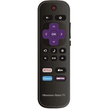 Imagem de Controle remoto de substituição OEM compatível com todos os Hisense Roku TV Smart 4K Ultra HDTV 【Funciona apenas com Hisense Roku TV, não para Roku Stick e Roku Box】 (Netflix/Apple TV+/Paramount+/HBO