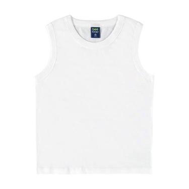 Imagem de Regata Básica Infantil em Meia Malha para Menino Bee Loop, Branco, 10