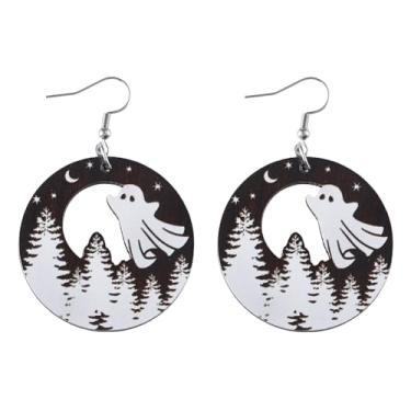 Imagem de Brincos femininos de Halloween com pingente de gota fantasma, roupas de Halloween, acessórios de bijuteria