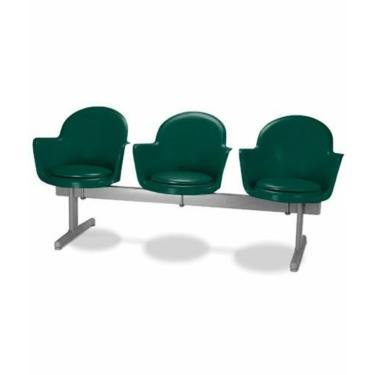 Imagem de Cadeira em longarina 3 lugares Linha Polipropileno Moon Verde