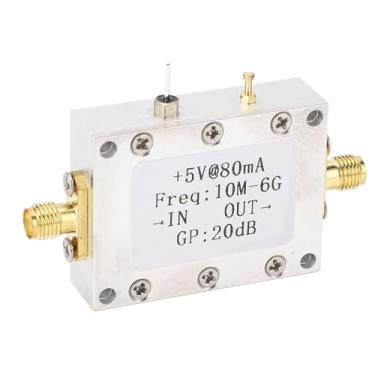 Imagem de Hyuduo Módulo Amp de Alta Planicidade de 10M-6GHz 20DB LNA SMA Amplificador de Baixo Ruído para Receptor de Rádio 5V 80mA Laboratório Papelaria Liga de Alumínio Design Durável