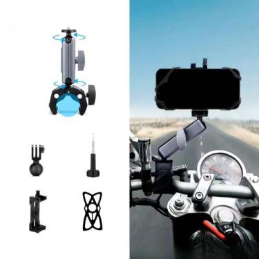 Imagem de Suporte de Guidão Moto e Bike p/ Smartphone e Câmera de Ação - Vamson