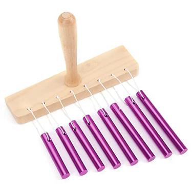 Imagem de XUXHOU Sinos de Coloridos de 8 Tons SingleRow para Brinquedos Musicais Infantis - Instrumentos de Percussão Profissionais Orff Brinquedos Pré-escolares, Ailanthus Altissima Swingleh + Liga de (Roxo)