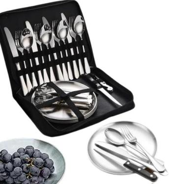 Imagem de Conjunto De Talher Completo Com Pregador Abridor Prato 20pçs - bbless,