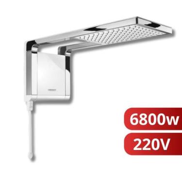 Imagem de Chuveiro Elétrico Acqua Storm Branco Cromado 220v 7800w 6800w Lorenzet
