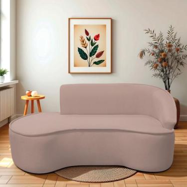 Imagem de Divã Recamier Curvo Sala de Estar Recepção Marrocos 180cm Lado Esquerd