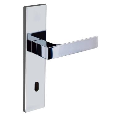 Imagem de Fechadura Interna Reta Espelho 6cm Cromado Quadratta Aliança