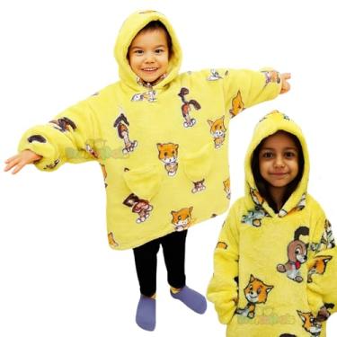 Imagem de Blusão Cobertor Infantil Kimiguri com Capuz – Roupa Quentinha e Confortável para Inverno – Unissex, Macio e Aconchegante para Crianças