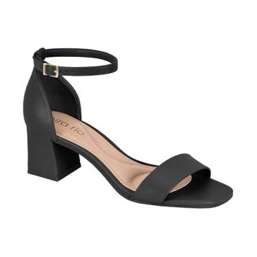 Imagem de Sandália Feminina Gisele Calcanhar Fechado (Preto, BR, Adulto, Numérico, 36)