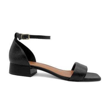 Imagem de Sandália Feminina Bottero Couro Salto Bloco 372904 Preto