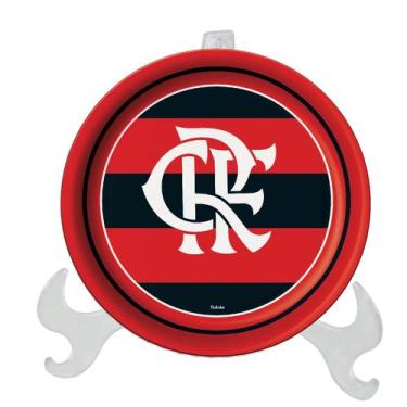 Imagem de Pratos Descartáveis Flamengo 8 Un. Festa Infantil Festcolor