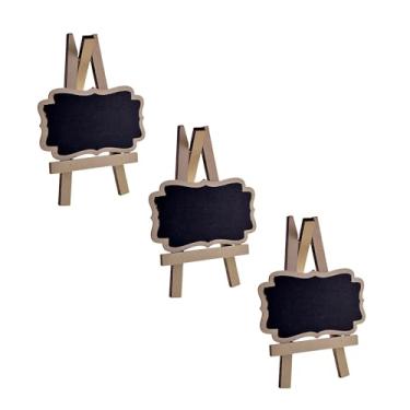 Imagem de Kit Mini Lousa Cavalete Madeira P/Identificar Comida Festa Buffet Decoracao Casamento Lousinha (3)