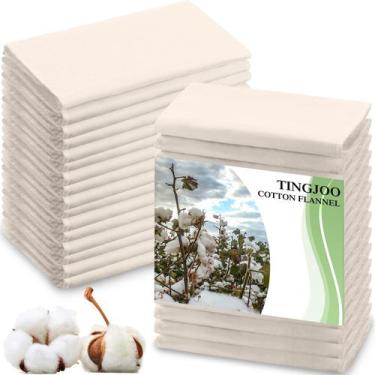 Imagem de Pacote de flanela de algodão orgânico para óleo de rícino, 30 unidades