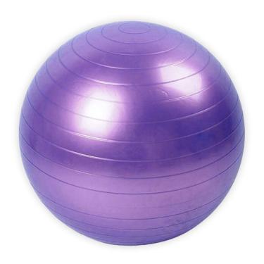 Imagem de Bola Pilates Suiça Yoga Ginástica Fisioterapia Abdominal 55cm Roxo