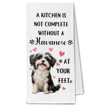 Imagem de ChissNook Toalhas de cozinha Havanese Dog, A Kitchen Is Not Complete Without A Havanese Gifts for Women Dish Towels, Dog Lover Mom Owner Gifts Decorative Hand Tower, 40 x 61 cm