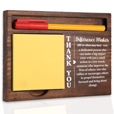 Imagem de Thank You – Presente inspirador para enfermeira, professor, mentor, assistente social, voluntário, perfeito para promoção de novos empregos de despedida, organizador de bloco de notas adesivas TBC175