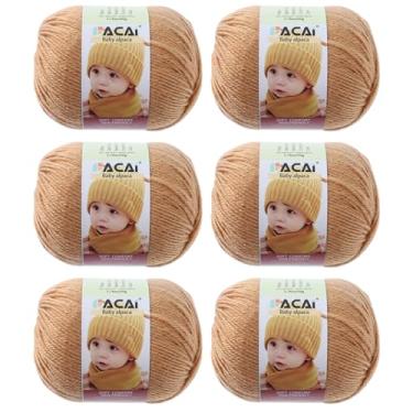 Imagem de Fio macio para bebê, 30% alpaca 70% poliéster, hipoalergênico, lavável, lavável na máquina, lã de bebê, ideal para tricô, crochê, cobertores de bebê, roupas e acessórios para recém-nascidos, 50 g por