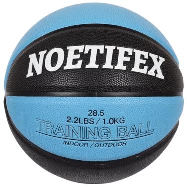 Imagem de Noetifex Bola de treinamento pesado de basquete com peso de 28,5 cm para prática interna e externa, treinador de aderência de poliuretano para drible, habilidades de recuperação de passes de tiro