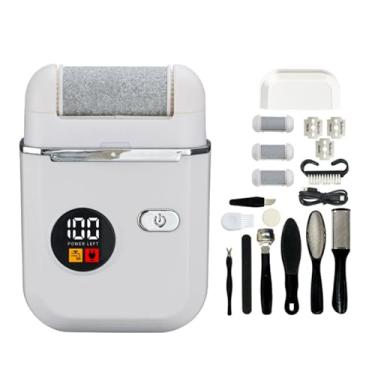 Imagem de Aparador de Pé Elétrico Compacto Portátil para Remoção Pele Morta e Calos com Lixamento Fino Vibração Alta Frequência Múltiplos Níveis Ajuste Design IPX