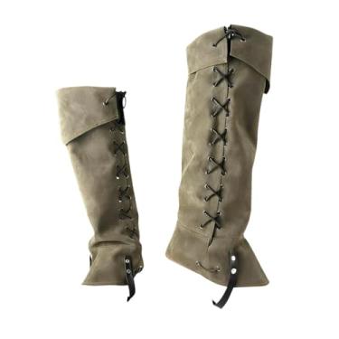 Imagem de APLVFFZH Protetores de Botas de Pirata, Caneleiras Góticas para Festas Temáticas E Apresentações de Palco, Verde