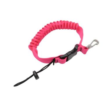 Imagem de menolana Cordão de mergulho com correia multifuncional, cordão de mola espiral com fivela de metal de liberação rápida para tocha de mergulho com snorkel, Rosa