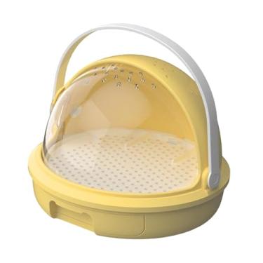 Imagem de IEUDNS Caixa de alimentação para répteis, caixa de exibição, terrário ventilado multifuncional para tarântulas, gaiola para invertebrados e, Amarelo