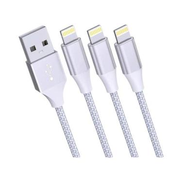 Imagem de Cabo USB a Para Lightning De 10 Pés Para iPhone 14 13 12 X XR Carregam