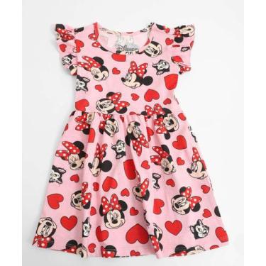 Imagem de Vestido Infantil Estampa Minnie Disney Tam 1 a 3 Rosa-71156, Rosa, 2