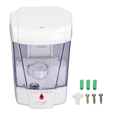Imagem de QANYEGN Dispensador de sabão automático, dispensador de desinfetante para as mãos sem toque, dispensador de sabonetes líquidos para montagem na parede para escritórios, casa, cozin